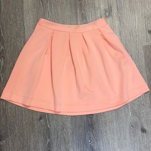 Peach Pleated Skirt